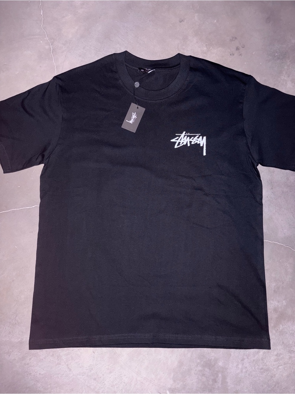 NWT Stussy Fuzzy Dice T-Shirt Black Graphic Tee Men's Size L 🎲